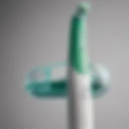 Close-up of Philips Sonicare toothbrush with flosser feature