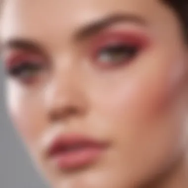 Pink-Toned Eyeshadow Palette Application