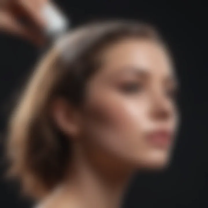 Visual representation of porosity shampoo application