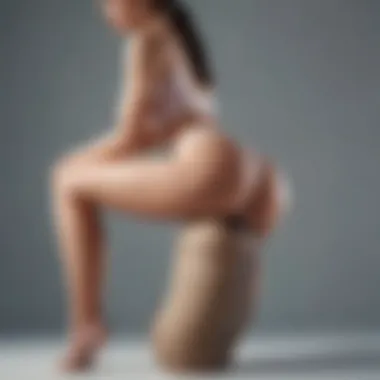 Illustration demonstrating proper posture while sitting with a butt plug
