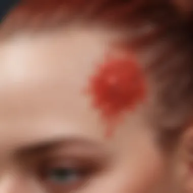 Illustration of Red and Inflamed Scalp with Eczema