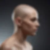 Reflection of light on a bald head