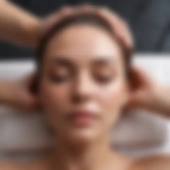 Relaxing scalp massage for itch relief