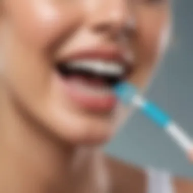 Illustration showing toothbrush flosser benefits for dental hygiene