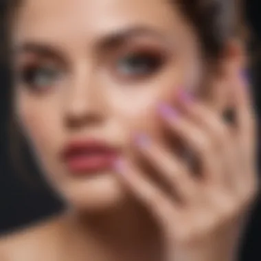 Trendy Nail Art with Glue-On Nails Artistic representation of the latest nail art trends with Salon Perfect glue-on nails