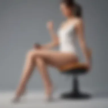 Illustration of a person engaging in seated activities while wearing a butt plug