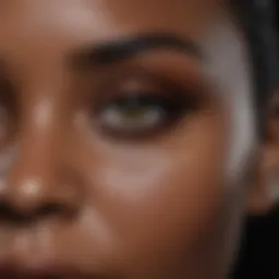 Close-up of Black skin showcasing its unique texture and characteristics.