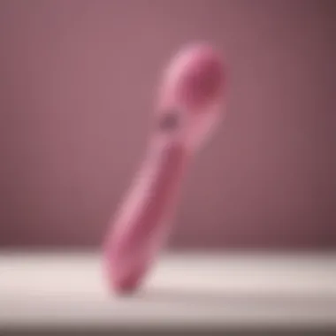 Pink vibrator promoting sexual wellness