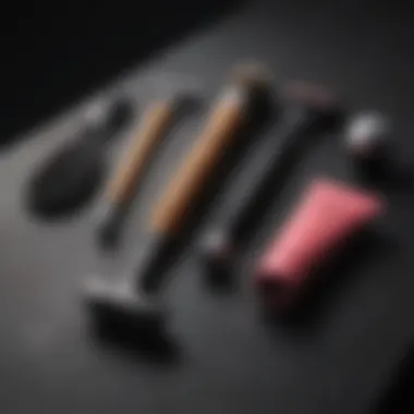 Essential Grooming Tools Essential grooming tools for bikini shaving laid out neatly.