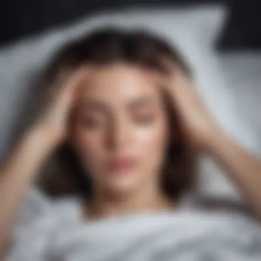 Interplay Between Migraines and Sleep Disturbances Illustration depicting disrupted sleep patterns due to migraines