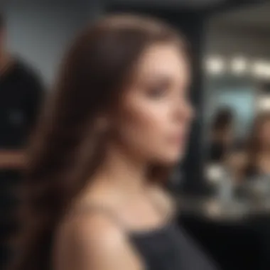 Professional Treatments for Hair Enhancement Skilled professional applying a hair treatment in a salon.