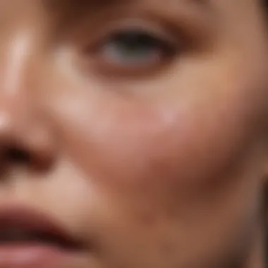 Close-up of skin with hyperpigmentation