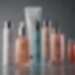 A close-up of a skincare product lineup designed for oily skin