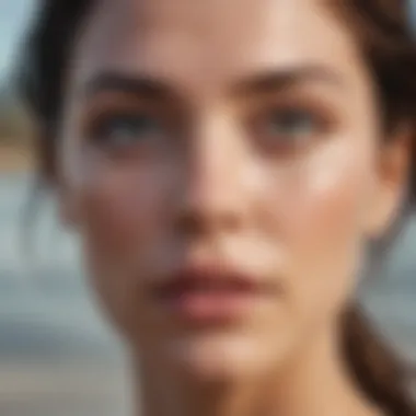 The Effects of Saltwater on Skin Health A serene beach scene highlighting the impact of saltwater on skin