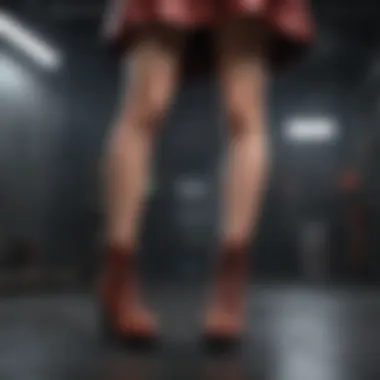 Fashionable Outfit Enhancing Leg Look Fashionable outfit choice for photography