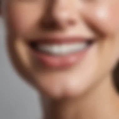 Close-up of a pristine smile showcasing whitened teeth