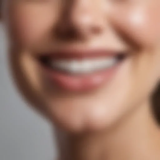 Close-up of a pristine smile showcasing whitened teeth