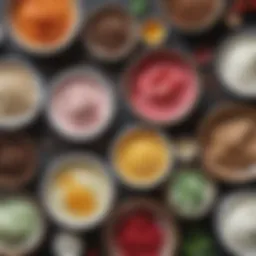 Illustration of unique ingredients found in Korean night creams