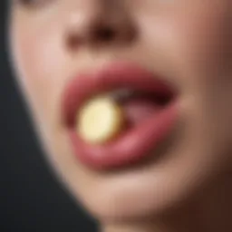 Close-up of luxurious lip balm with a smooth texture