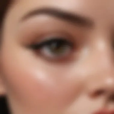 Eyeliner Transformation Before and after application of pencil eyeliner on eyelids