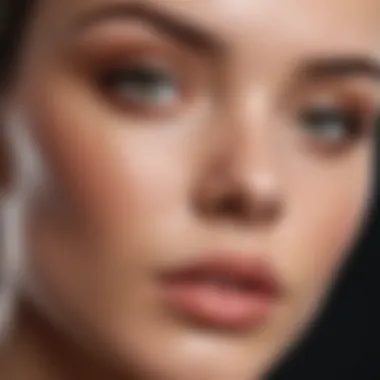 A well-blended concealer on a model's skin