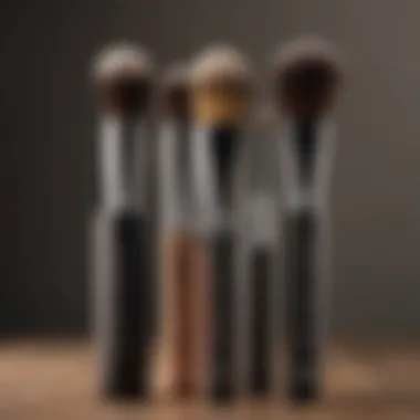 A variety of concealer brushes and tools