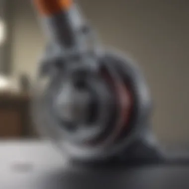 Close-up of Dyson's unique curling mechanism in action