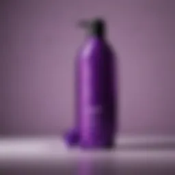 Vibrant purple shampoo in a sleek bottle