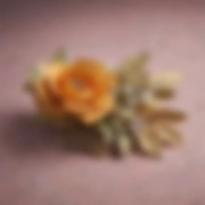 Vintage-inspired floral barrette