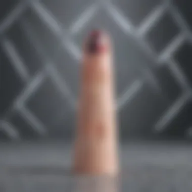 Minimalist geometric nail polish pattern