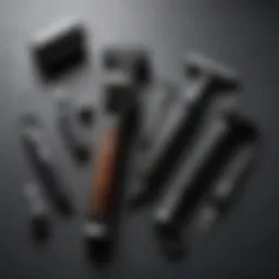 High-quality razor and grooming tools laid out for trimming