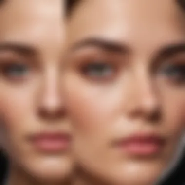 Transformative Effects of Eyebrow Tinting A before-and-after comparison demonstrating the transformative effect of eyebrow tinting