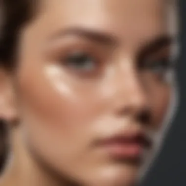 Application technique of high coverage dewy foundation for a seamless blend