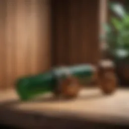 Elegant Jade Roller on Natural Wood Background
