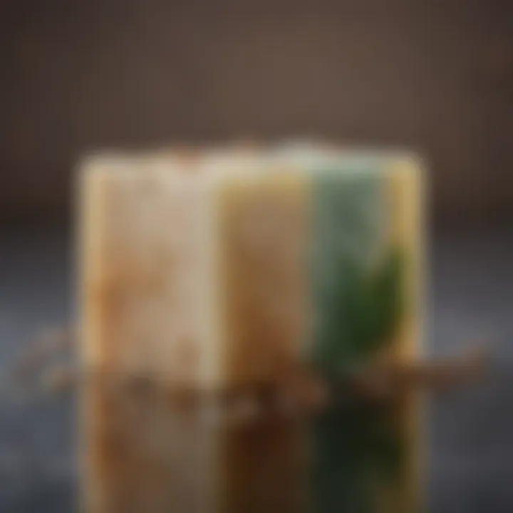 Soap with natural ingredients for skin rashes