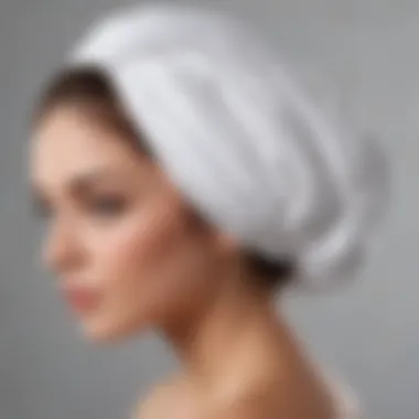 Elegant Turbie Twist hair towel wrap in white