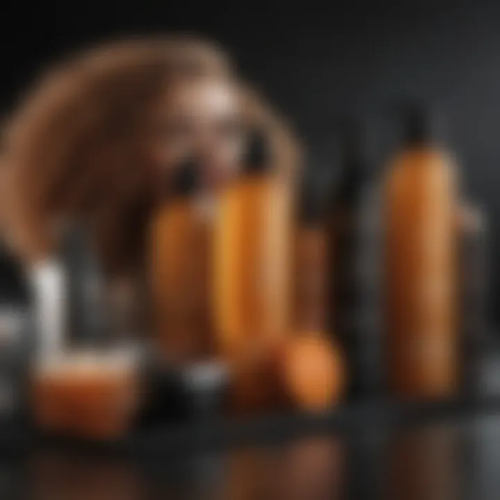 Array of hair care products