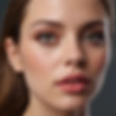 Comparison of lip color before and after correction