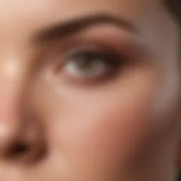Close-up of beautifully shaped eyebrows enhanced by micropigmentation