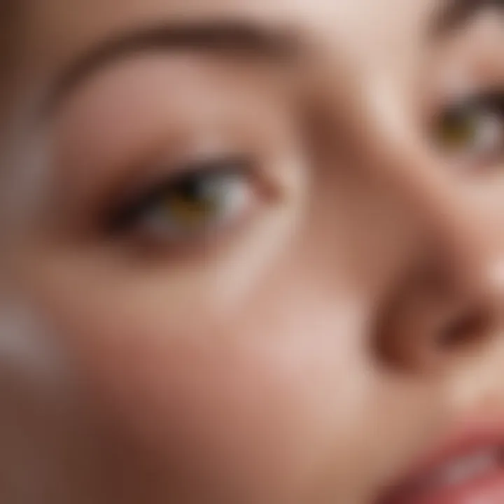 Close-up of key ingredients effective in reducing pore size