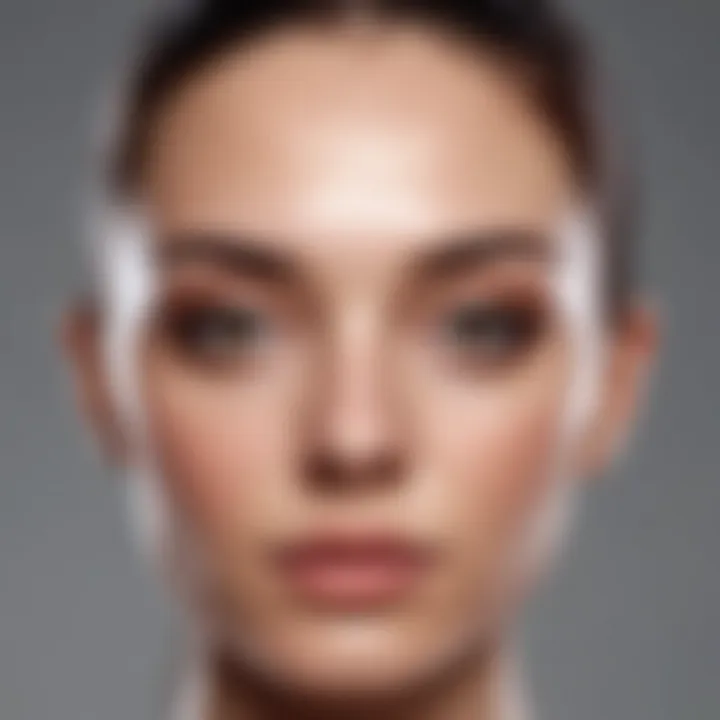 Illustration showing a proper face washing technique