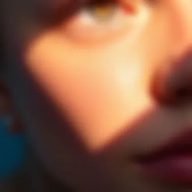 Close-up of a woman's skin texture showcasing clarity and radiance