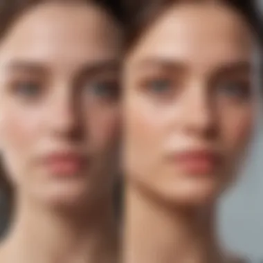Before and after results highlighting the effectiveness of salicylic acid on acne.