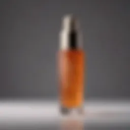 A close-up view of a luxurious bottle of pigmentation serum showcasing its texture