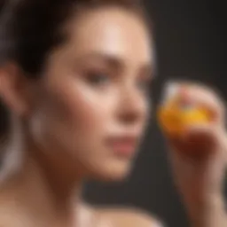 Sunscreen application on skin