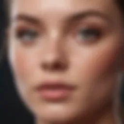 Close-up of youthful cheeks highlighting skin elasticity