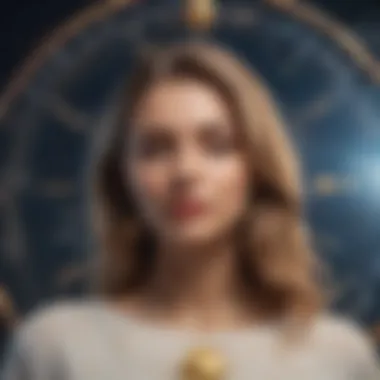 Astrological Chart Insights Astrological chart with the Sun, Moon, and Rising signs highlighted