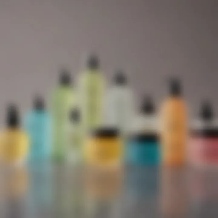 An assortment of oil-free moisturizers displayed elegantly