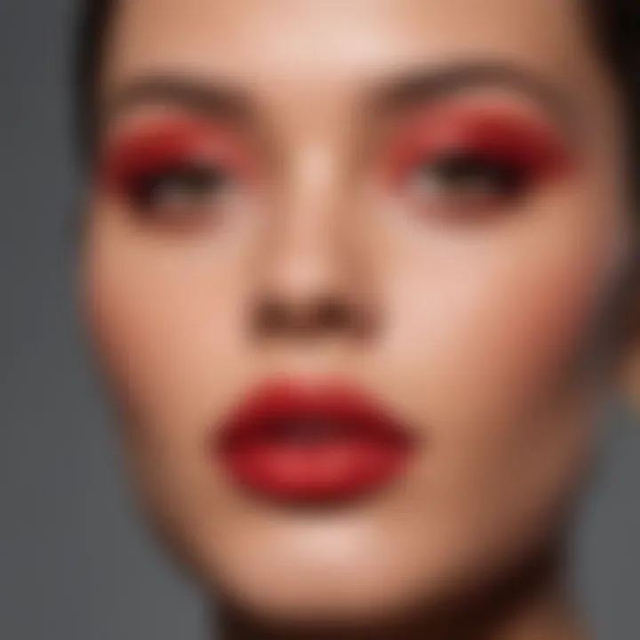 Close-up of the iconic red shade of Fenty Stunna Lip Paint Uncensored