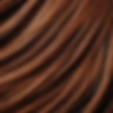 Close-up of Arctic Fox hair dye pigments on brown hair strands